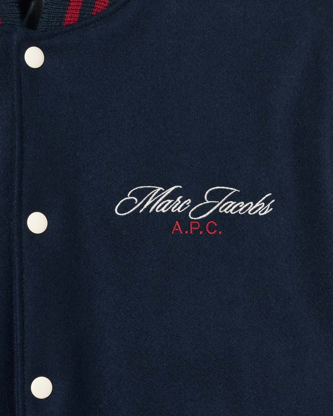 The A.P.C. X Marc Jacobs  Varsity Jacket Dark Navy/White