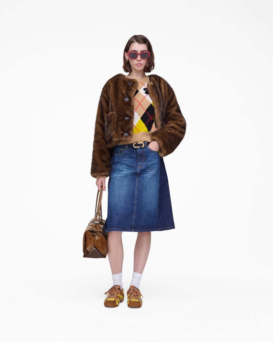Teddy Cropped Jacket Ebony